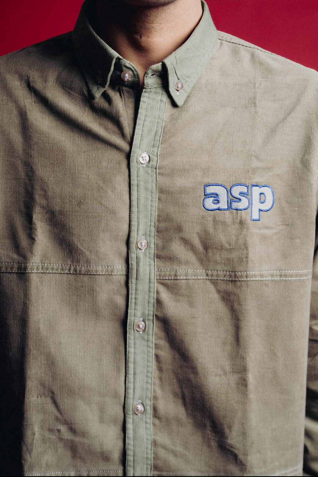 OLIVE GREEN DIVIDE SHIRT