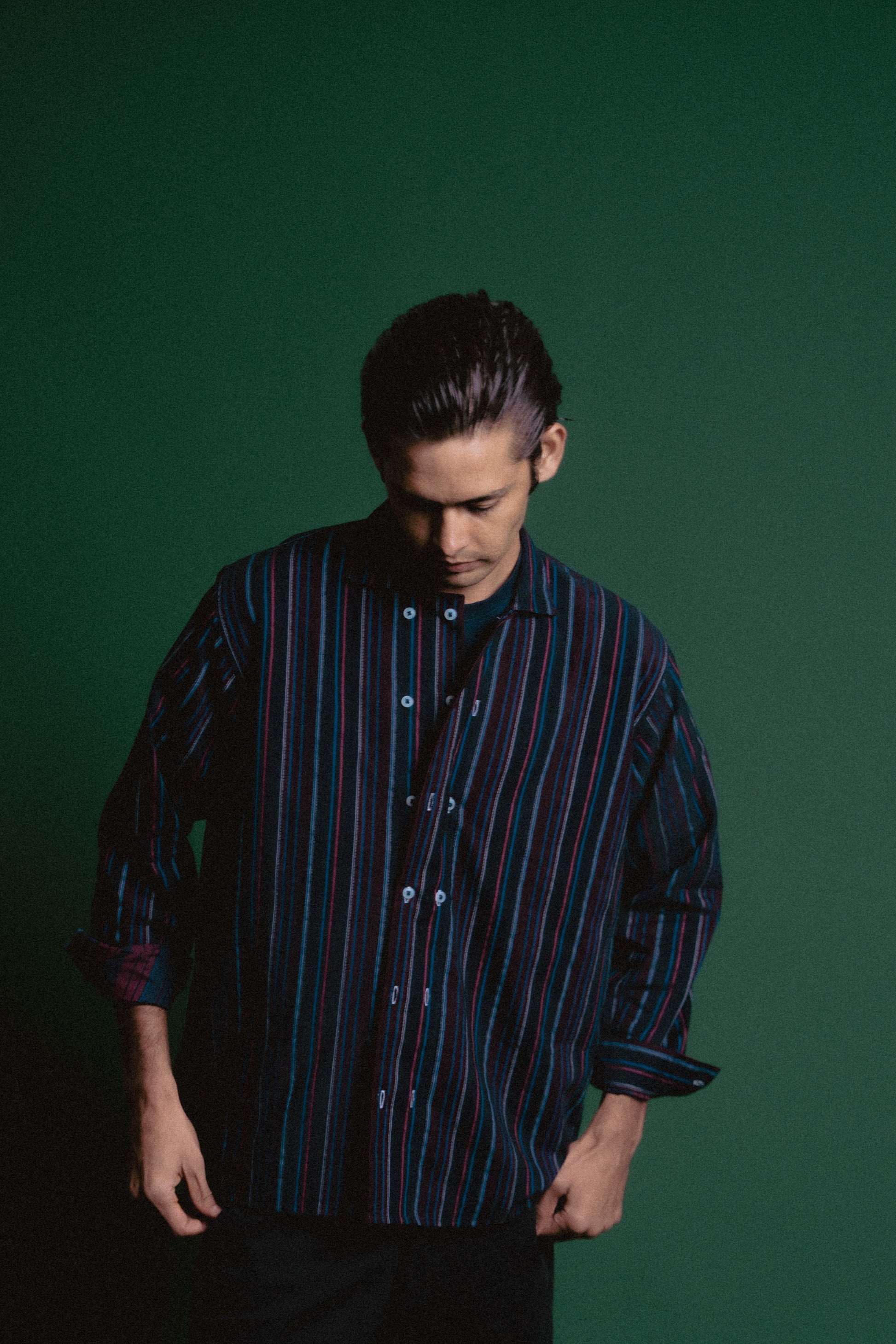SUMI STRIPE JAPANESE INSPIRED CORDUROY SHIRT
