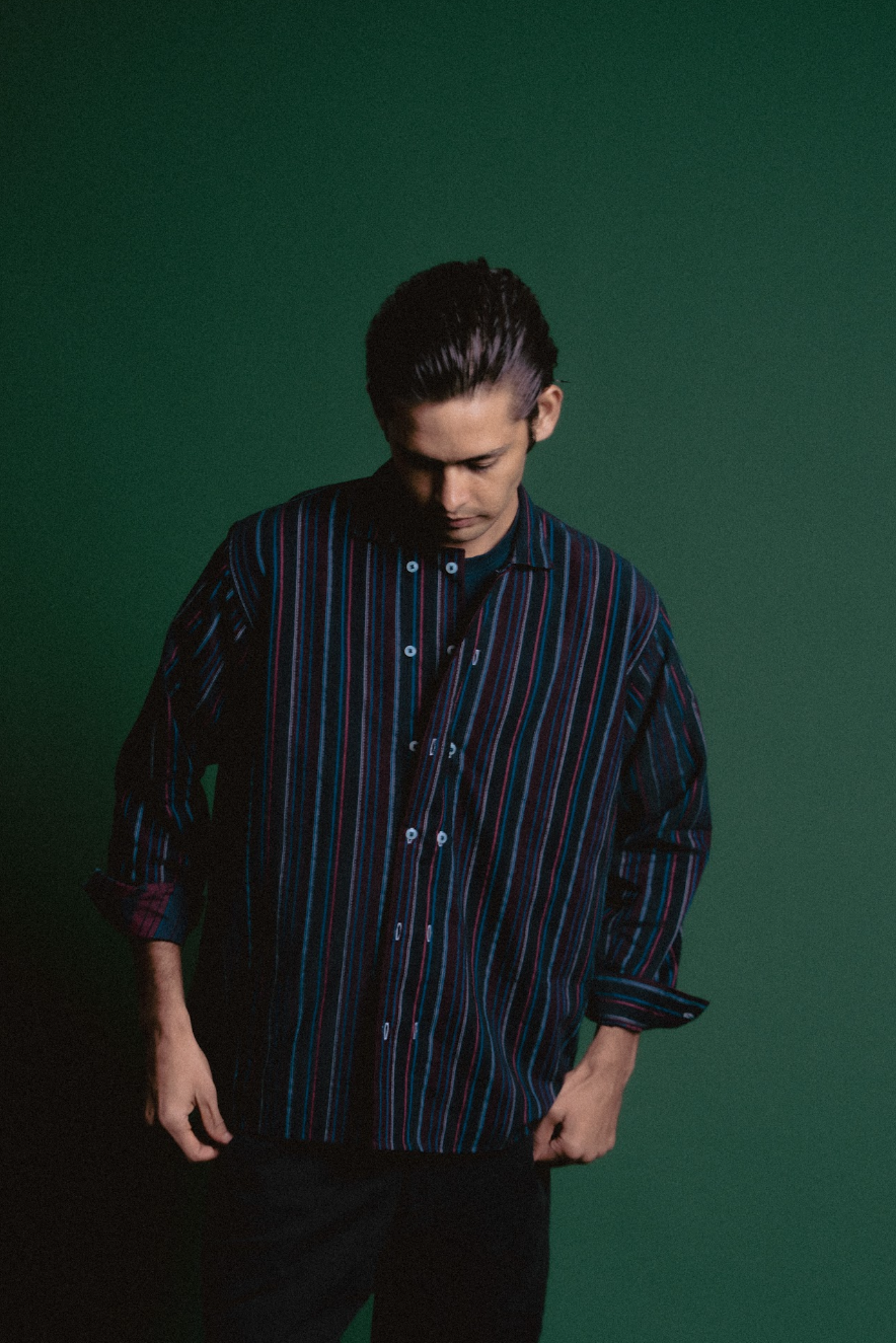SUMI STRIPE JAPANESE INSPIRED CORDUROY SHIRT