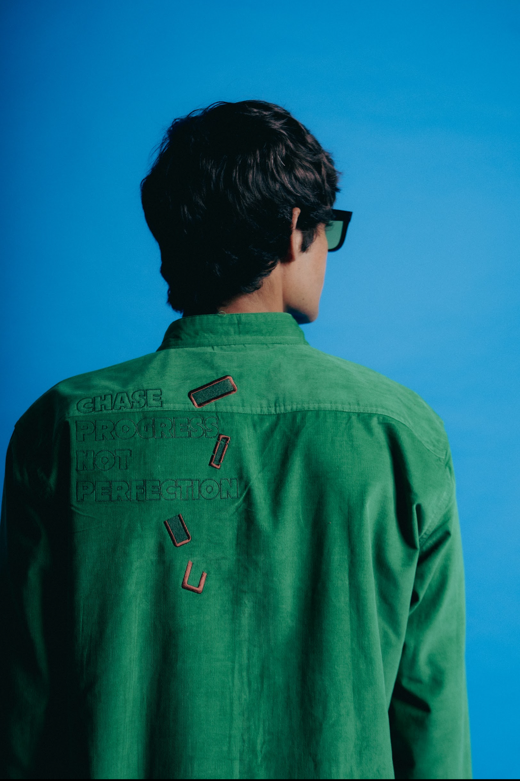 IMPERFECT PROGRESS CORDUROY EMBROIDERED SHIRT