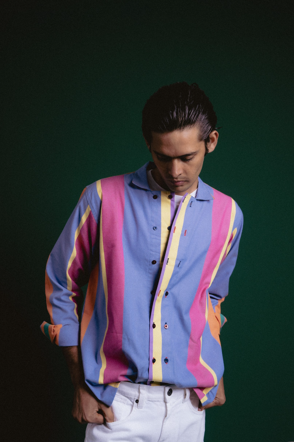 IMPORTED STRIPE JAPANESE INSPIRED  SHIRT