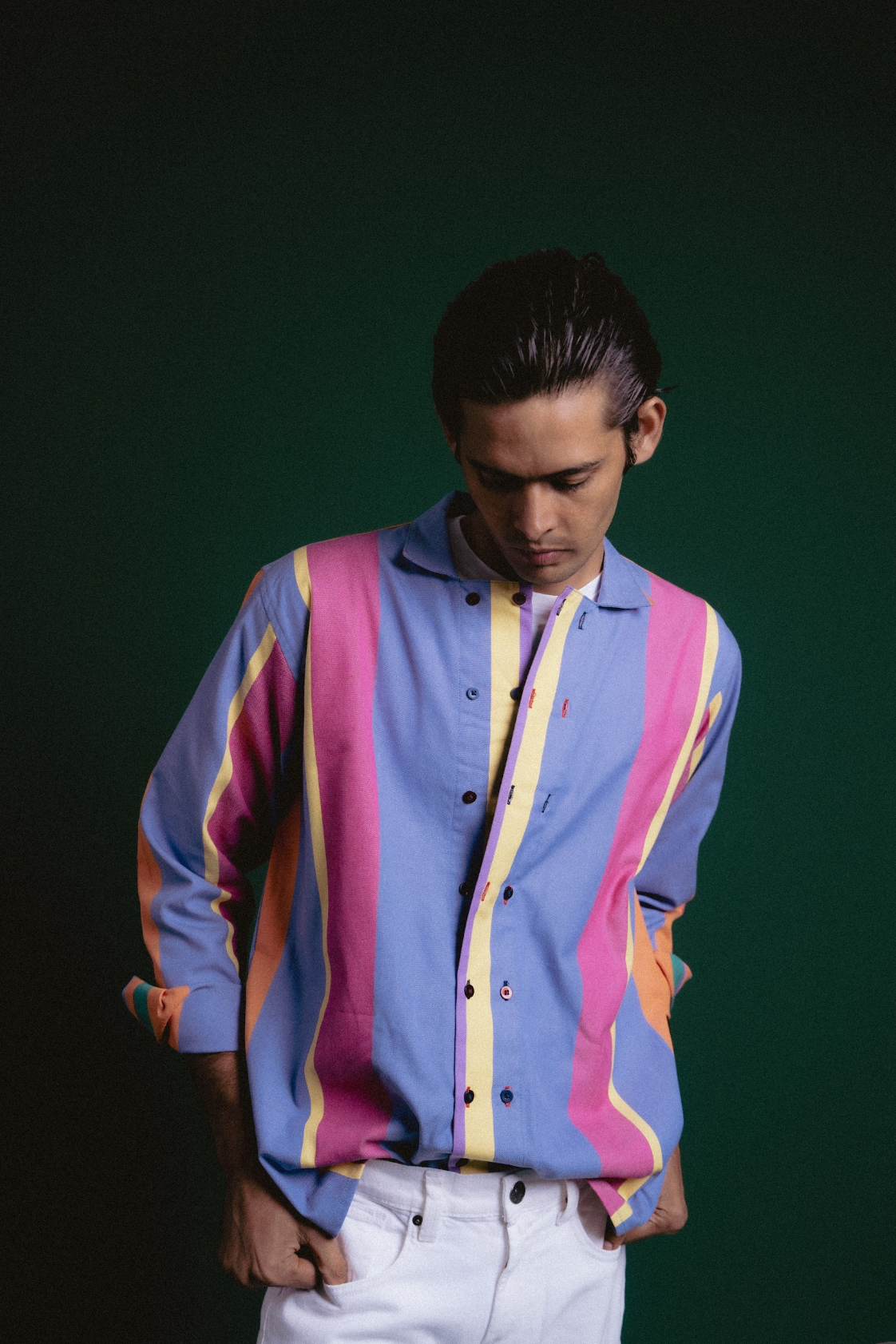 IMPORTED STRIPE JAPANESE INSPIRED  SHIRT