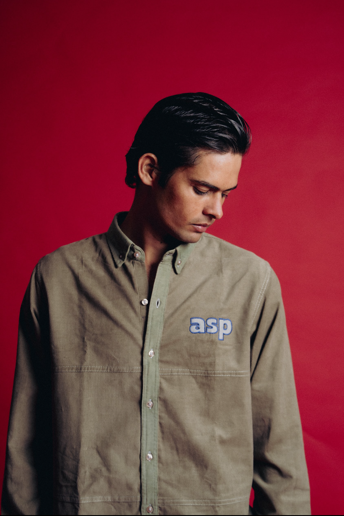 OLIVE GREEN DIVIDE SHIRT