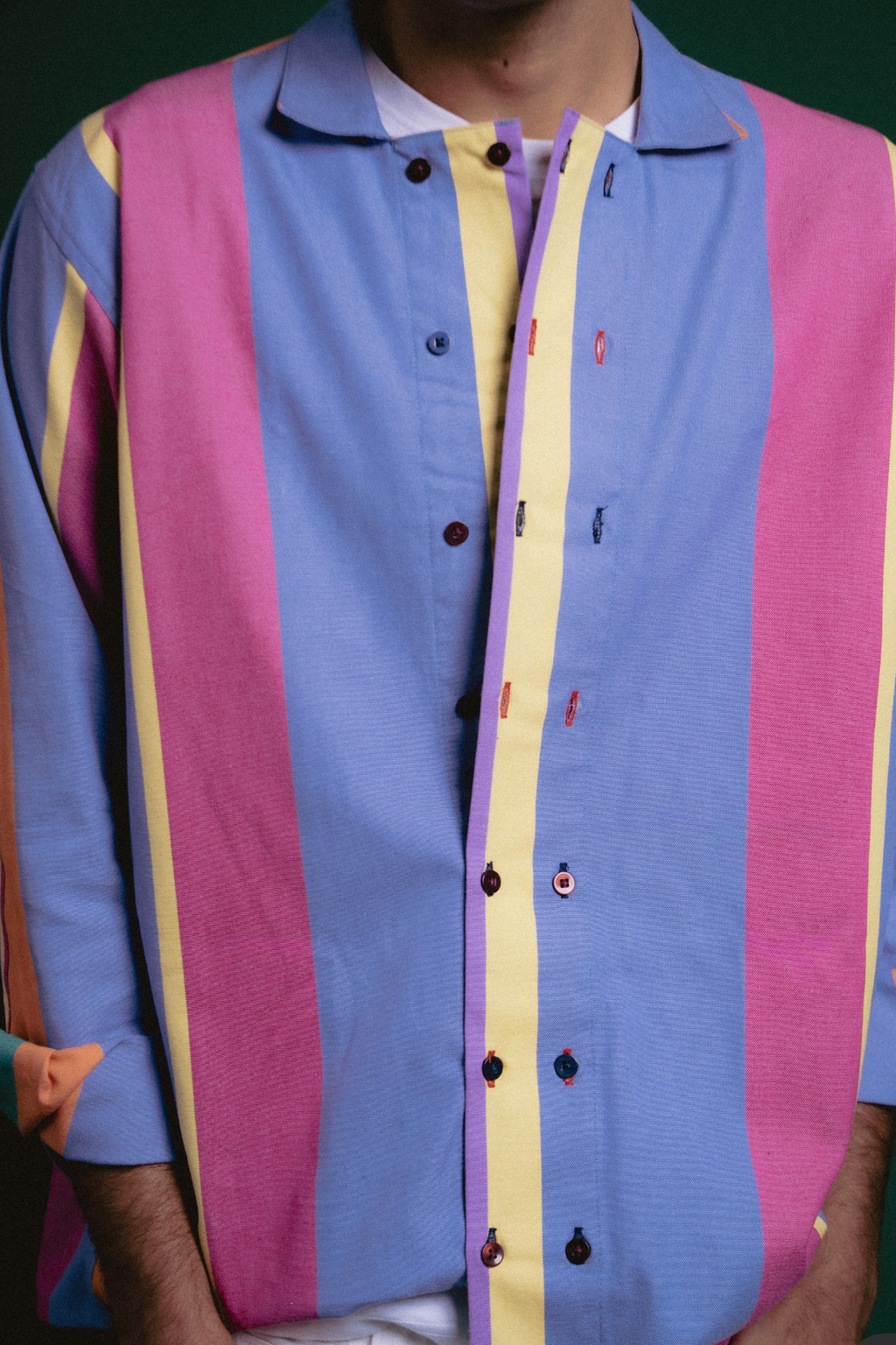 IMPORTED STRIPE JAPANESE INSPIRED  SHIRT