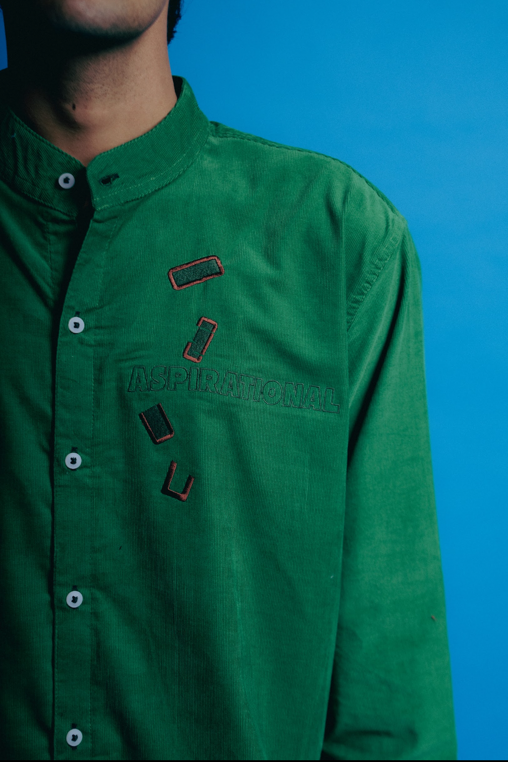 IMPERFECT PROGRESS CORDUROY EMBROIDERED SHIRT