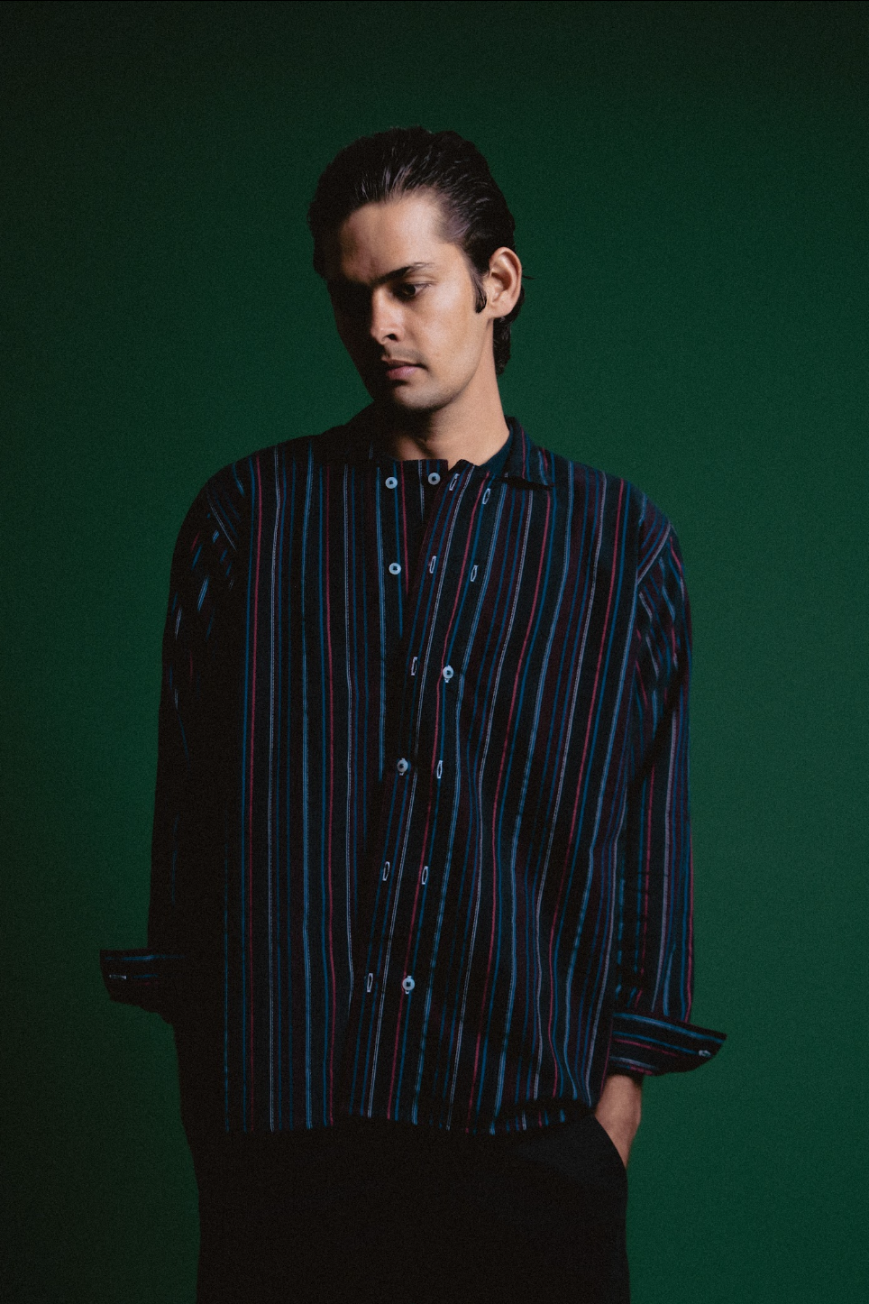 SUMI STRIPE JAPANESE INSPIRED CORDUROY SHIRT